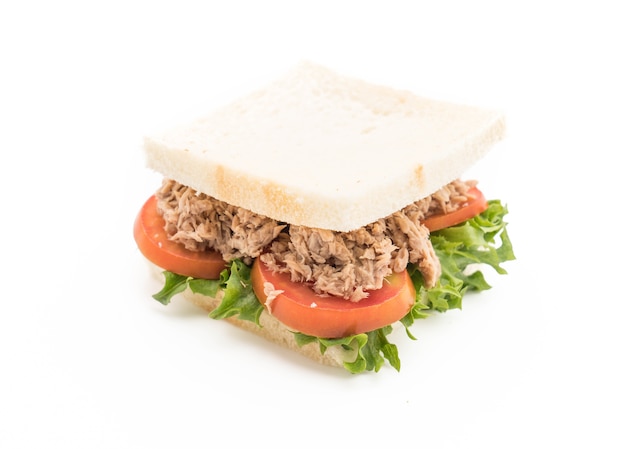 tonijn sandwich op wit