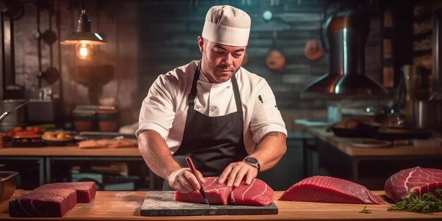 tonijn sashimi zwarte achtergrond foto