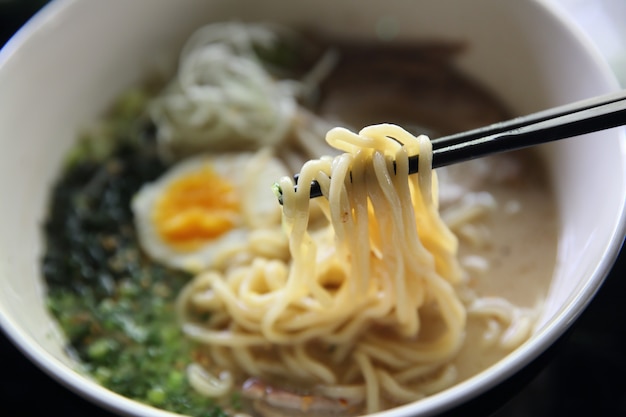 Tonkotsu noodle ranmen Japans eten