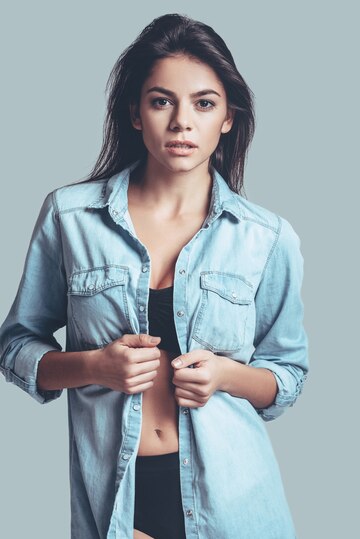 girl removing her shirt
