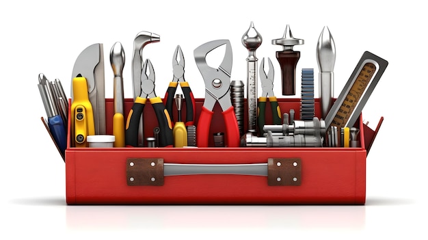 Toolbox with assorted tools