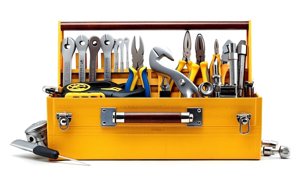 Toolbox with assorted tools