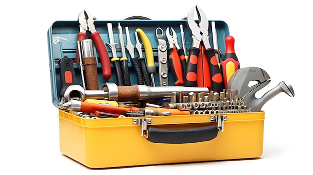 Toolbox with assorted tools