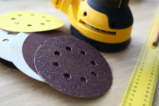 tools for grinding surface and ruler
