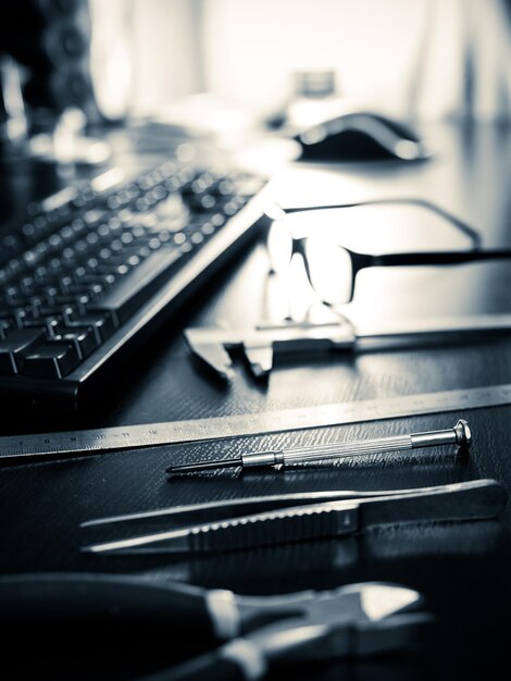 Tools on a table