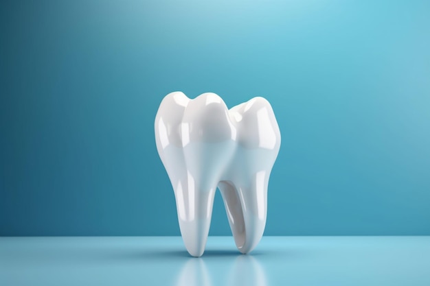 A tooth on a blue background that says'tooth '