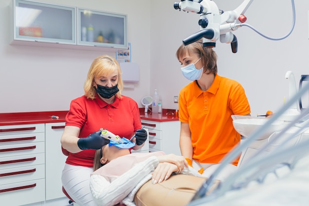 tooth dentist woman filling female dentistry canal patient medicine dental 