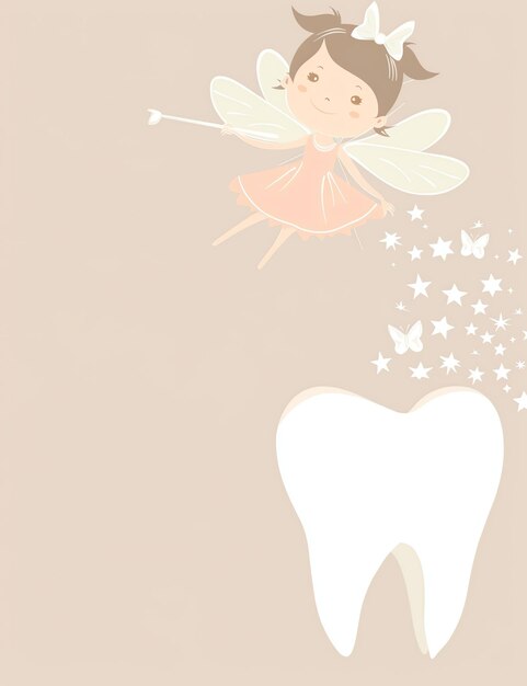 Photo tooth fairy vector for kids