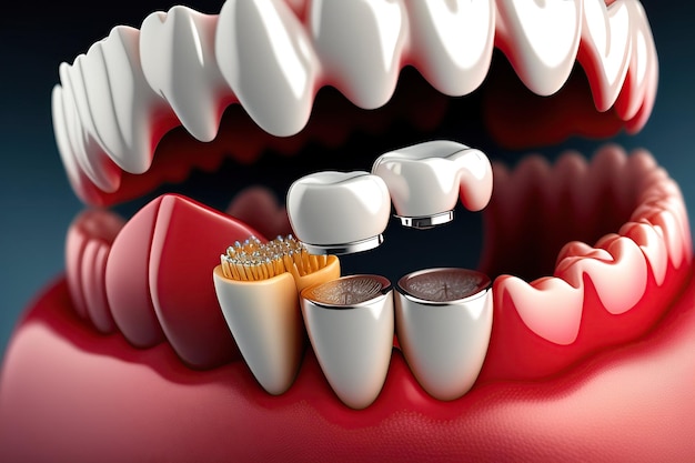 Tooth implant false tooth