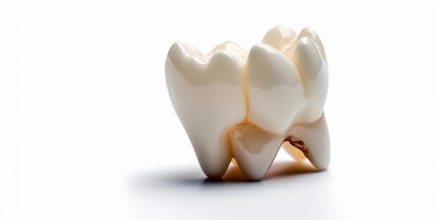 Tooth on isolated white background