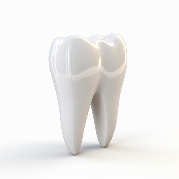白い背景で隔離の歯