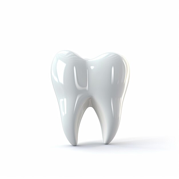 Photo tooth on white background