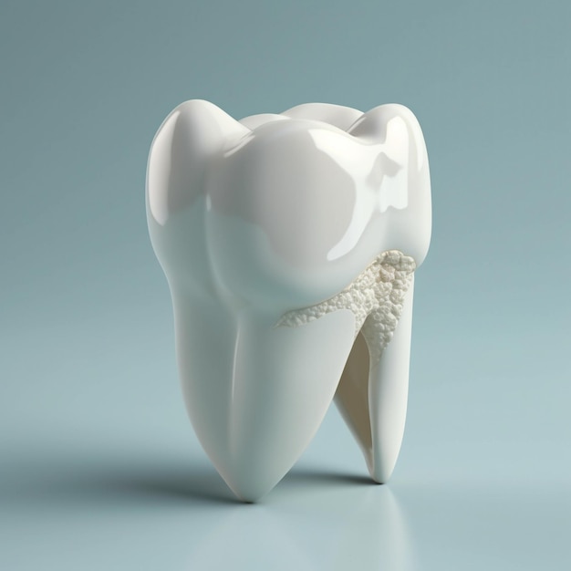 白い歯が付いている歯