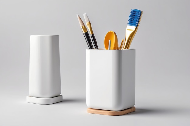 Toothbrush Holder Mockup Blank White Space for Your Design