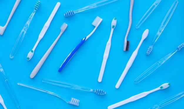 Toothbrushes. dental care concept