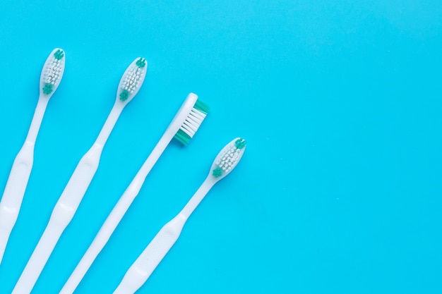 Toothbrushes. Top view