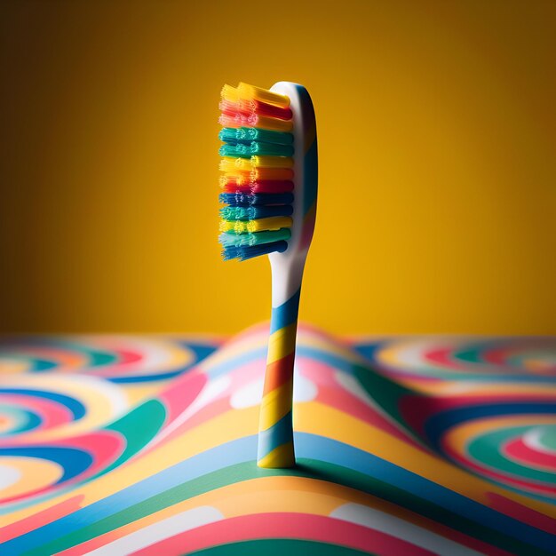 Toothpaste toothbrush rainbow