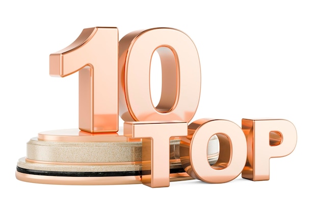 top 10 podium award 3d rendering