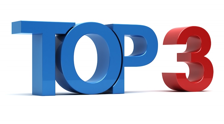 Foto top 3 3d-tekst