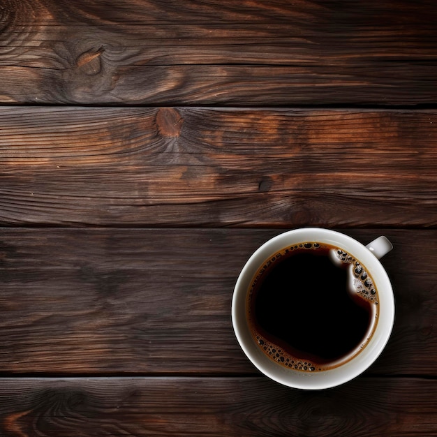 Top angle shot of black tea on a wooden base