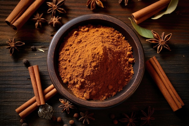 Top down view of pumpkin pie spice