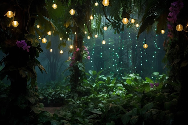 Photo top holiday lights ideas in the style of tropical baroque