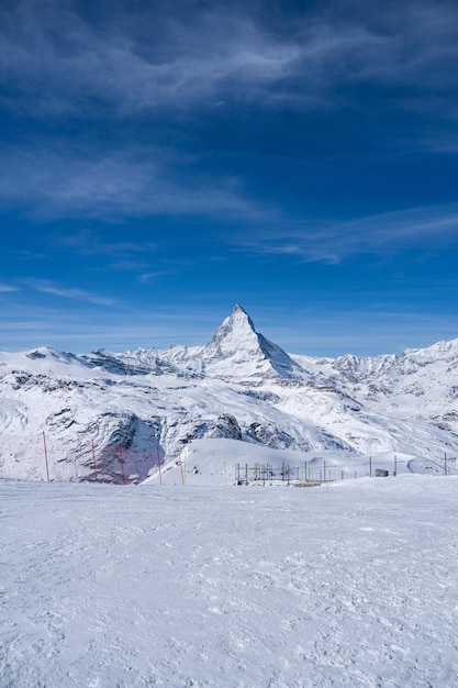 Cima del monte cervino al mattino zermatt svizzera