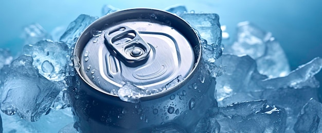 写真 氷氷金属アルミニウム飲料に浸された飲み物 ⁇ のトップ