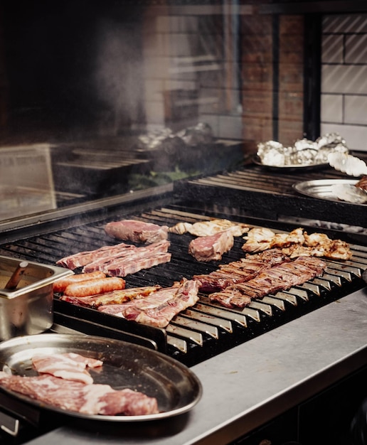 Top quality cuts of beef in an Argentine steakhouse.
