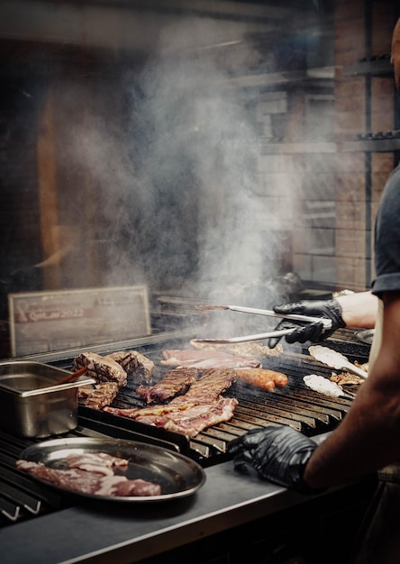 Top quality cuts of beef in an Argentine steakhouse.