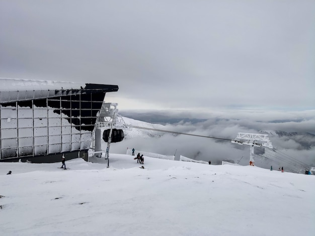 Top station of jasna ski resort in Slovakia