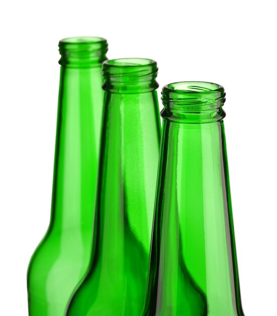 Top of three bottle isolated