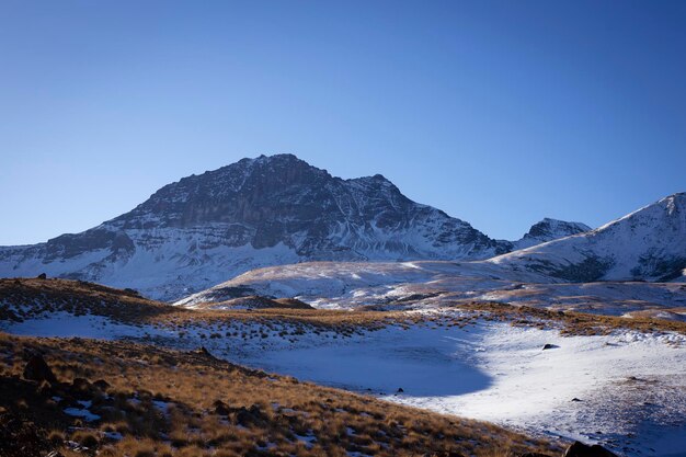 Top van de berg Aragats