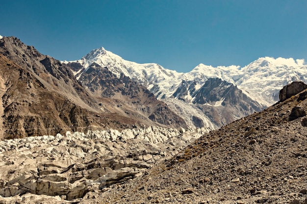 Top van de berg Nanga Parbat, basiskamp trek, Pakistan