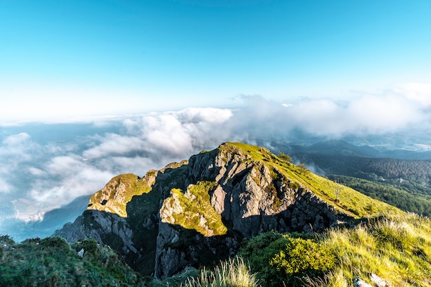 Top van de berg Peñas de Aya