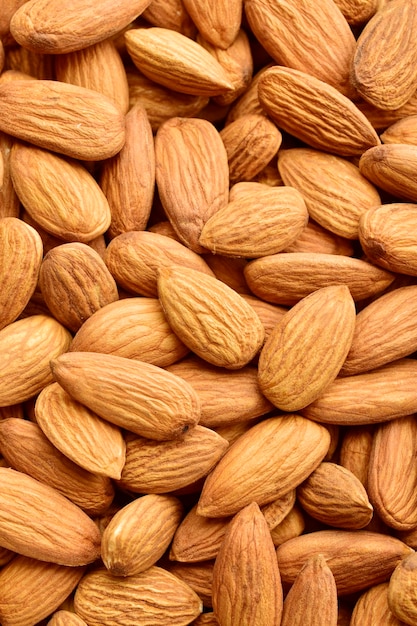 Top view of almond texture background almond texture