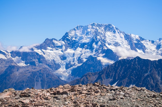 Top view of Aoraki Mount Cook National Park, South Island New Zealand