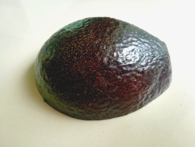 Top view avocado isolated on white background