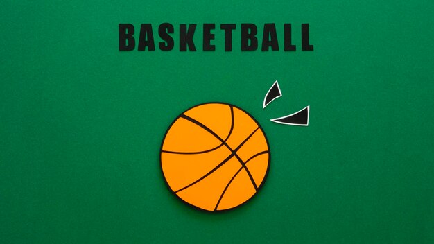 the top view of basketball