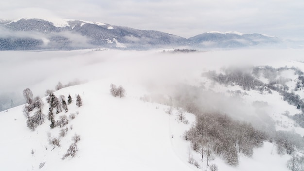 Top view of a beautiful mesmerizing landscape