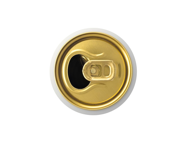 top view of a beer or soda can