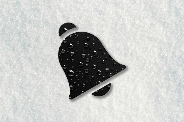 Photo top view bell shape and snow