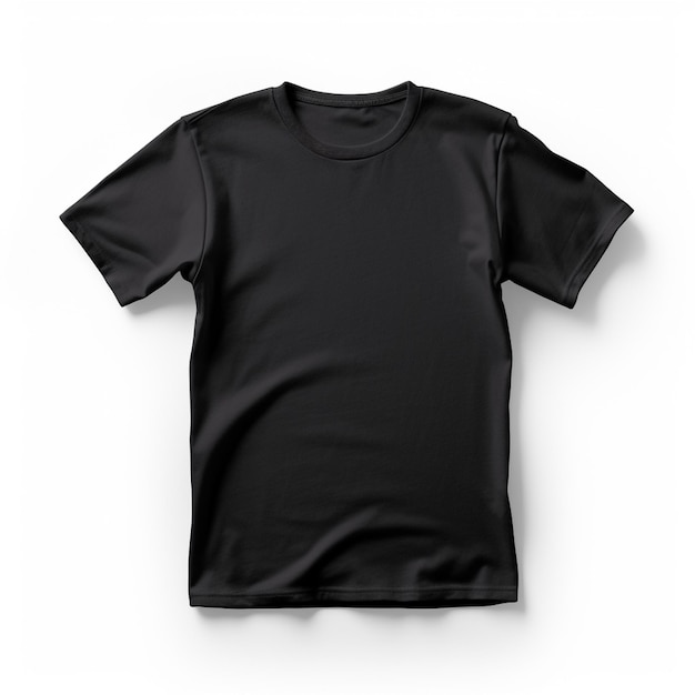 Top view Black Tshirt design mockup background