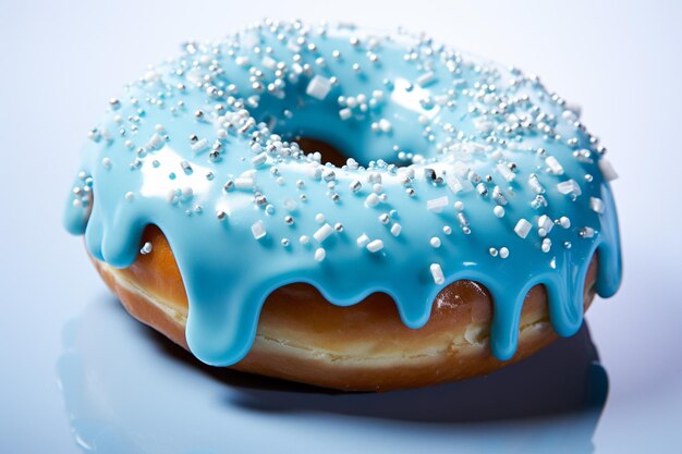 Top view blue donut ar c v