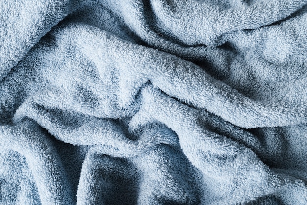 Top view blue towel texture