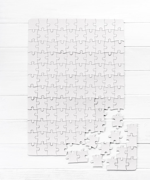 大胆な長方形のジグソーパズルの上面図