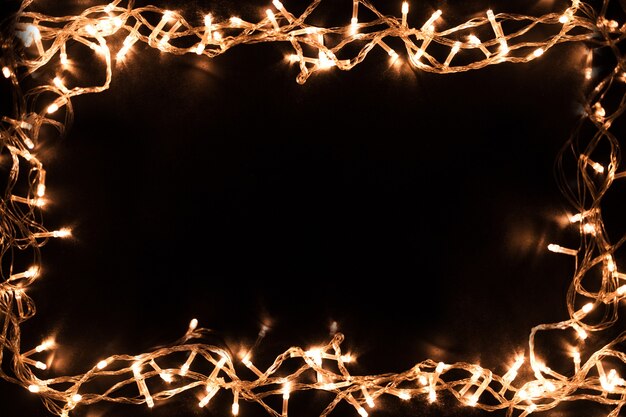 top view of bright lights frame