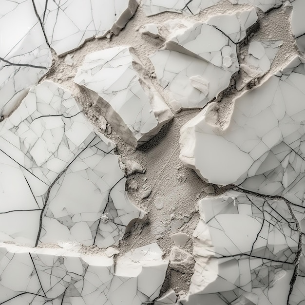 top view of broken marble texture