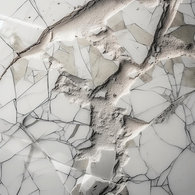 top view of broken marble texture