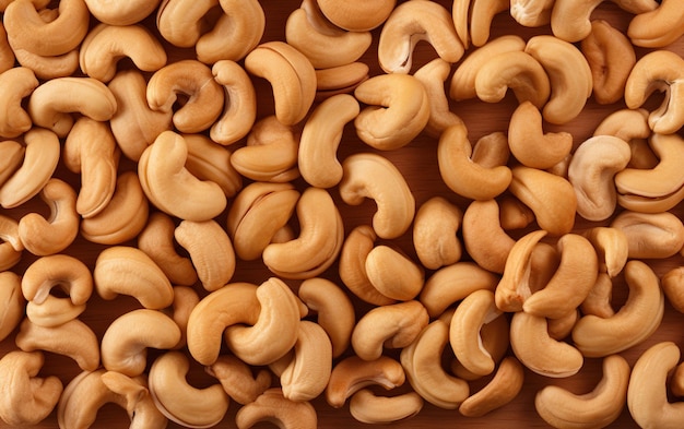 Top view cashew texture